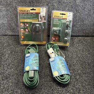 Stanley Light Timer~Stanley Plug Max Outdoor~(2) Philips Indoor Extension Cord
